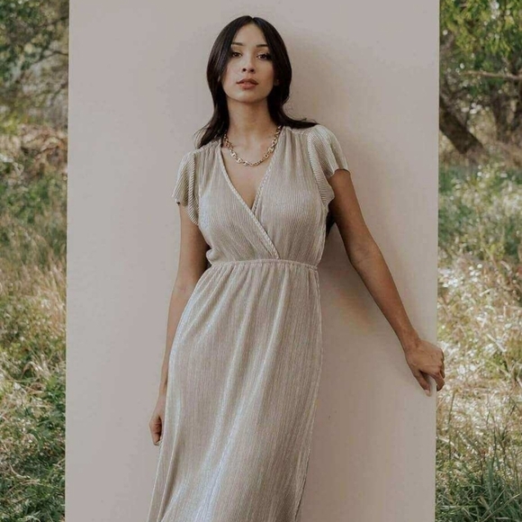 Baltic Born Good Athena Pleated Maxi Dress M - Picture 1 of 8